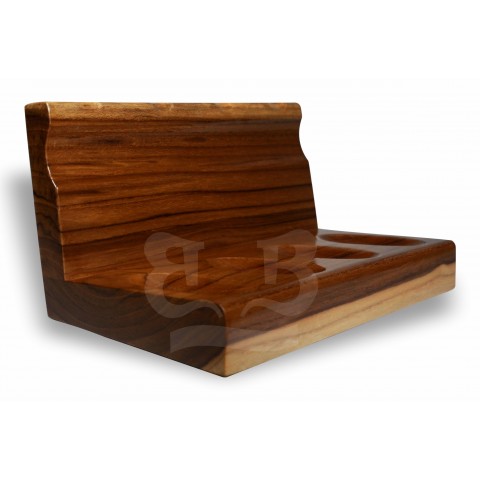 Suporte Bertoldi Retangular de Madeira Maciça – 4 Cachimbos